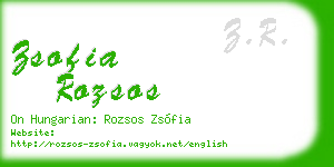 zsofia rozsos business card